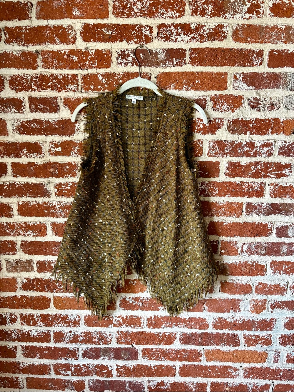 Vintage Green Earth Tones Lightweight Vest